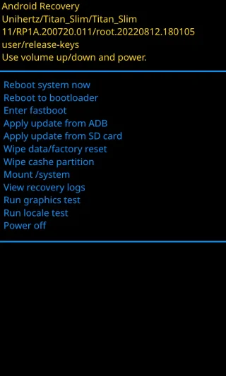 Unihertz Titan Slim→Android Recovery