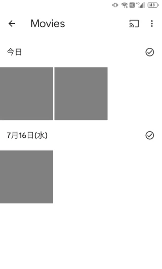 Titan Slim→フォトアプリ→コレクション→Movies