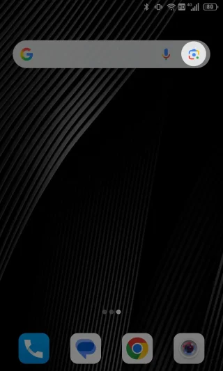 Unihertz Titan Slim→ホーム画面→Google→検索ウィジェット→レンズ