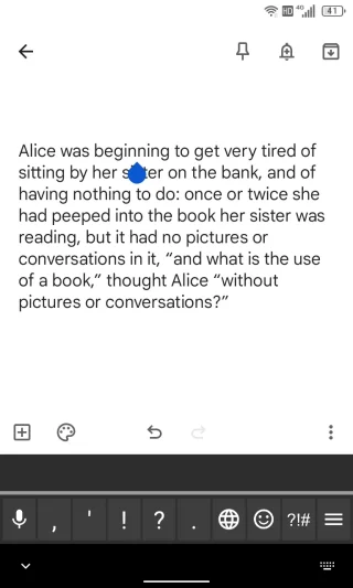 Titan Slim→画面キーボード→カーソル