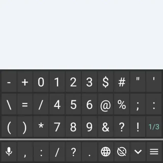 Unihertz Titan Slim→画面キーボード→Symbol