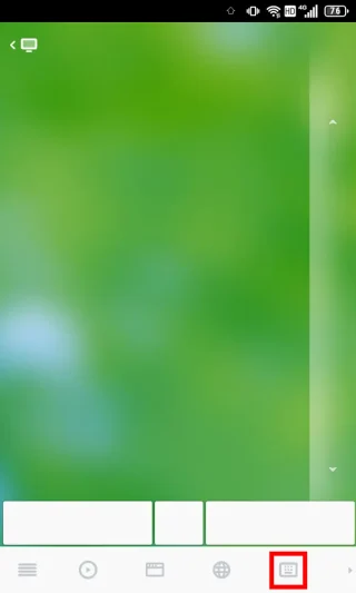 Androidアプリ→Remote Mouse→キーボードアイコン