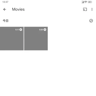 Androidアプリ→フォト→コレクション→Movie