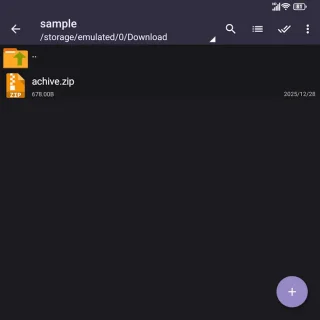 Androidアプリ→ZArchiver→ZIPファイル
