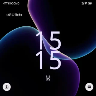 Unihertz Titan 2→ロック画面→ショートカット→カメラ