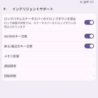 Unihertz Titan 2→設定→インテリジェントサポート