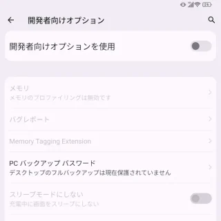 Unihertz Titan 2→設定→システム→開発者向けオプション→オフ