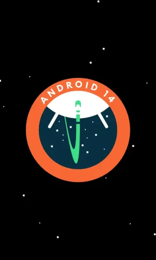 MIVE ケースマ→設定→デバイス情報→Androidバージョン→Android 14ロゴ