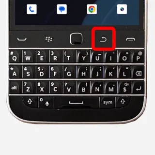 Zinwa Q25 Proの物理ナビゲーションキー→戻る