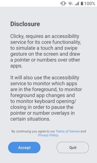 MIVE ケースマ→Androidアプリ→Clicky→Disclosure