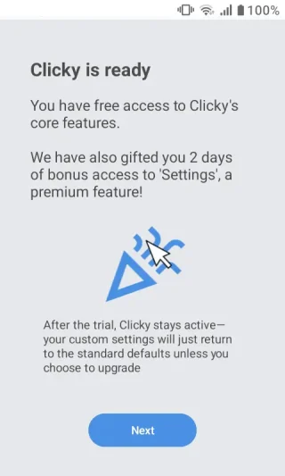 MIVE ケースマ→Androidアプリ→Clicky→Clicky is ready