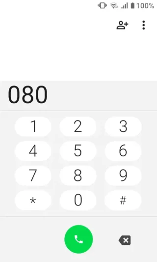 MIVE ケースマ→電話アプリ→キーパッド→入力