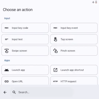 Zinwa Q25 Pro→Key Mapperアプリ→New key map→Actions→Choose an action