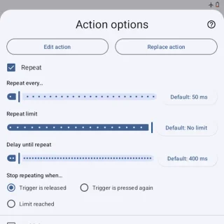 Zinwa Q25 Pro→Key Mapperアプリ→New key map→Actions→Input KEYCODE_SPACE→option