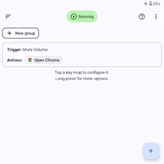 Zinwa Q25 Pro→Key Mapperアプリ→key map→Open Chrome