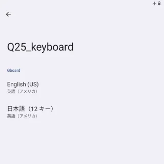 Zinwa Q25 Pro→設定→システム→キーボード→物理キーボード→Q25_keyboard