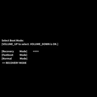 Zinwa Q25 Pro→Select Boot Mode→Recovery Mode