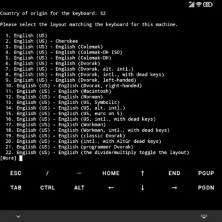 Androidアプリ→Andronix→Termux Execution→コマンド→Please select the layout