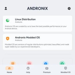 Androidアプリ→Andronix→ホーム