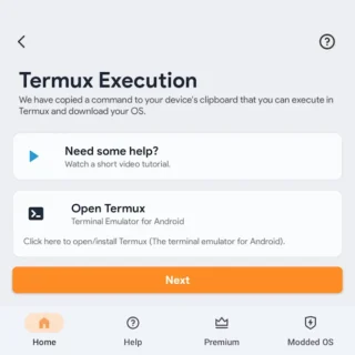 Androidアプリ→Andronix→Termux Execution