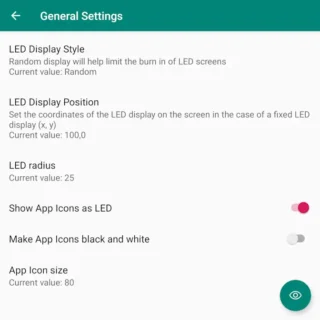 Unihertz Titan 2→Androidアプリ→NoLED→General Settings